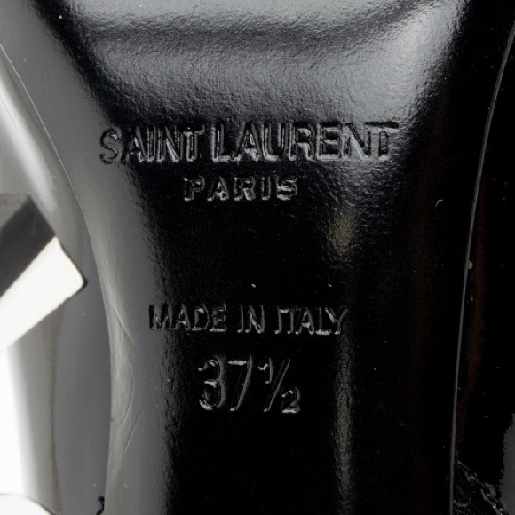 Yves Saint Laurent Glossy Black Heeled Boots - Picture 8 of 8